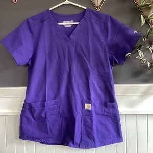 Carhartt Women's Force V-Neck 5-Pocket Scrub Top sz Small